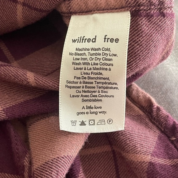 Aritzia Wilfred Free Veronika Buffalo Check Dress Size S Flannel Oversized Soft - Picture 8 of 12